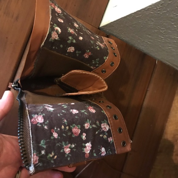 WDL combat boot with floral pattern inside - Picture 7 of 8